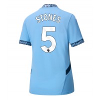 Camisa de Futebol Manchester City John Stones #5 Equipamento Principal Mulheres 2024-25 Manga Curta